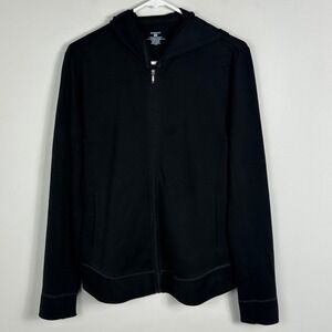 Patagonia Vitaliti Hoodie Black Womens Size Large Hoodie Organic Cotton Pockets